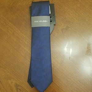 Van Heusen Patterned Skinny Tie - Blue